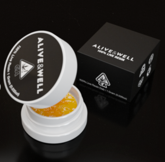 Alive & Well 1g Solventless Rosin Dabs (Wholesale) (branded)