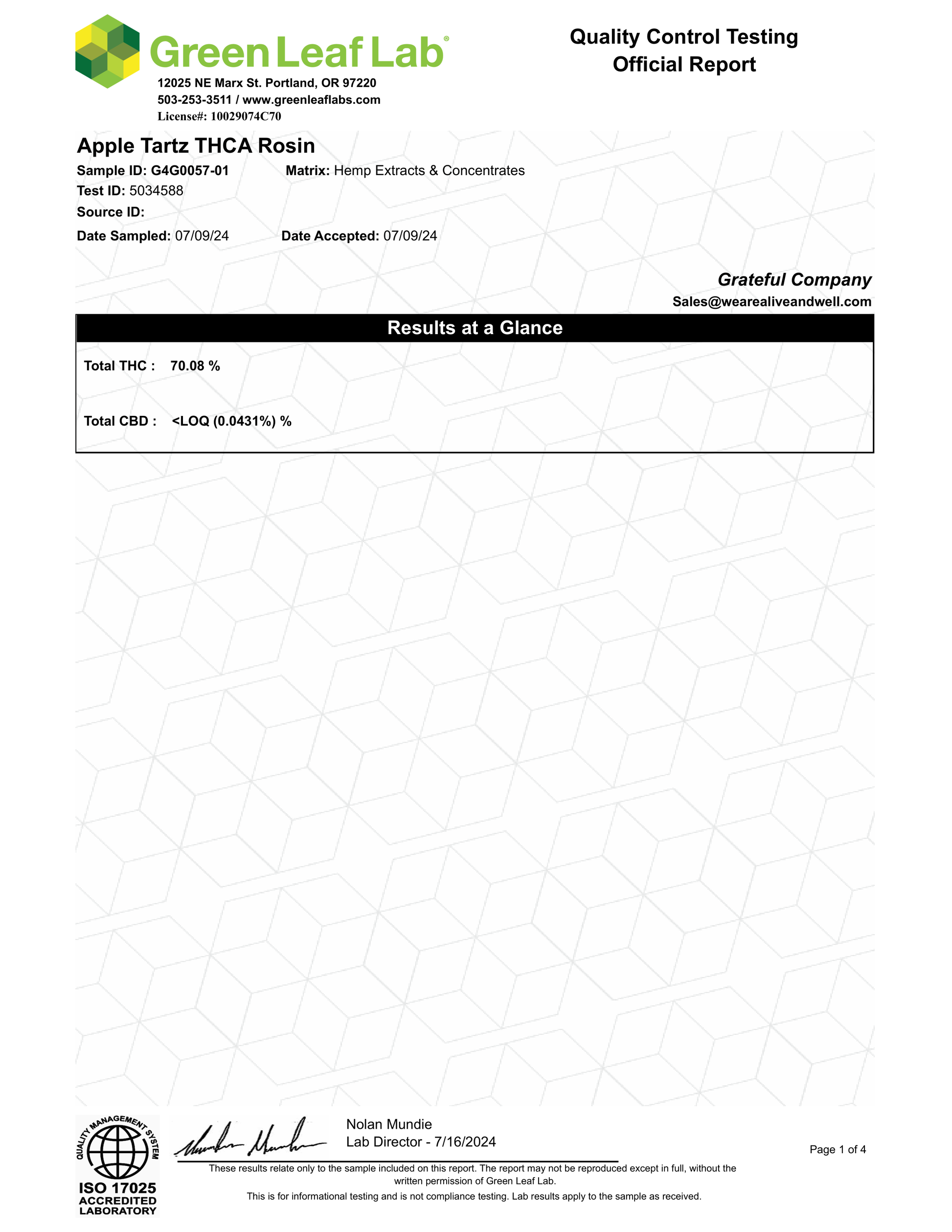 THCA Solventless Rosin Dab - 1 Gram (unbranded) (wholesale)